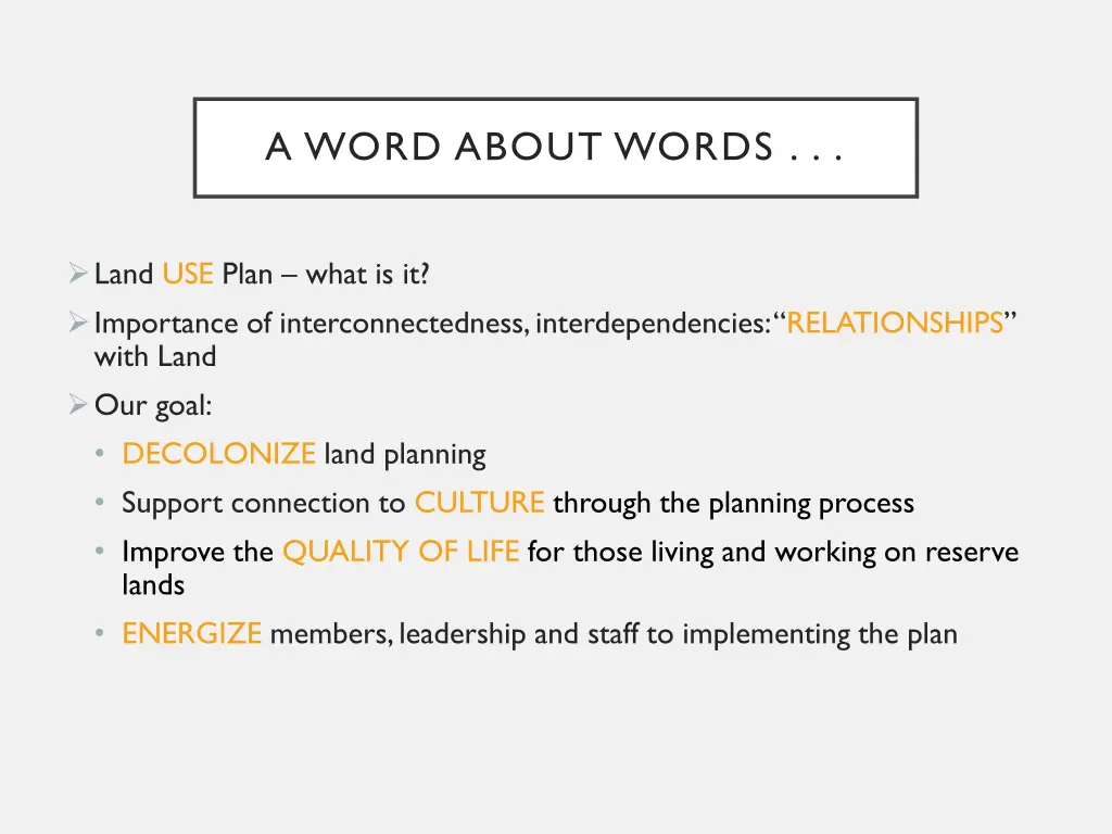 a word about words