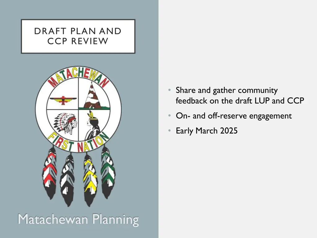 draft plan and ccp review