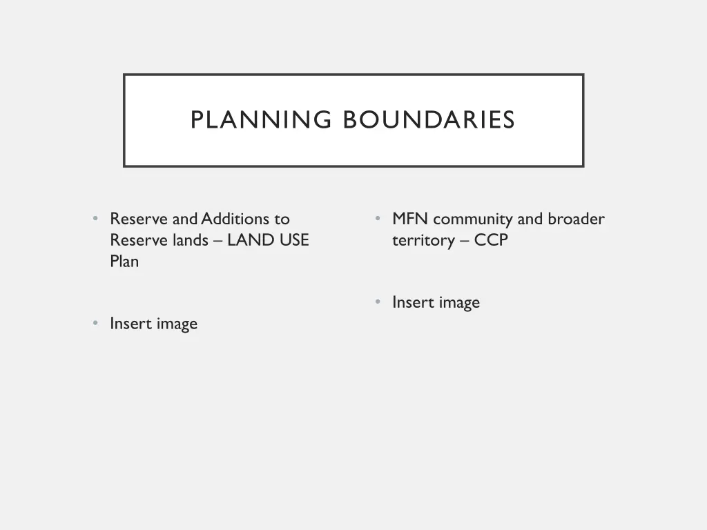 planning boundaries