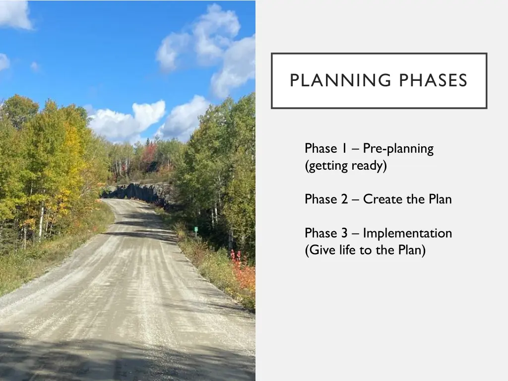 planning phases