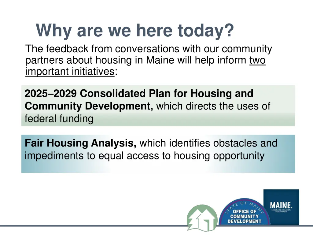 why are we here today the feedback from