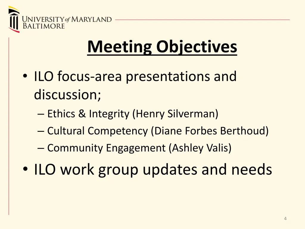 meeting objectives