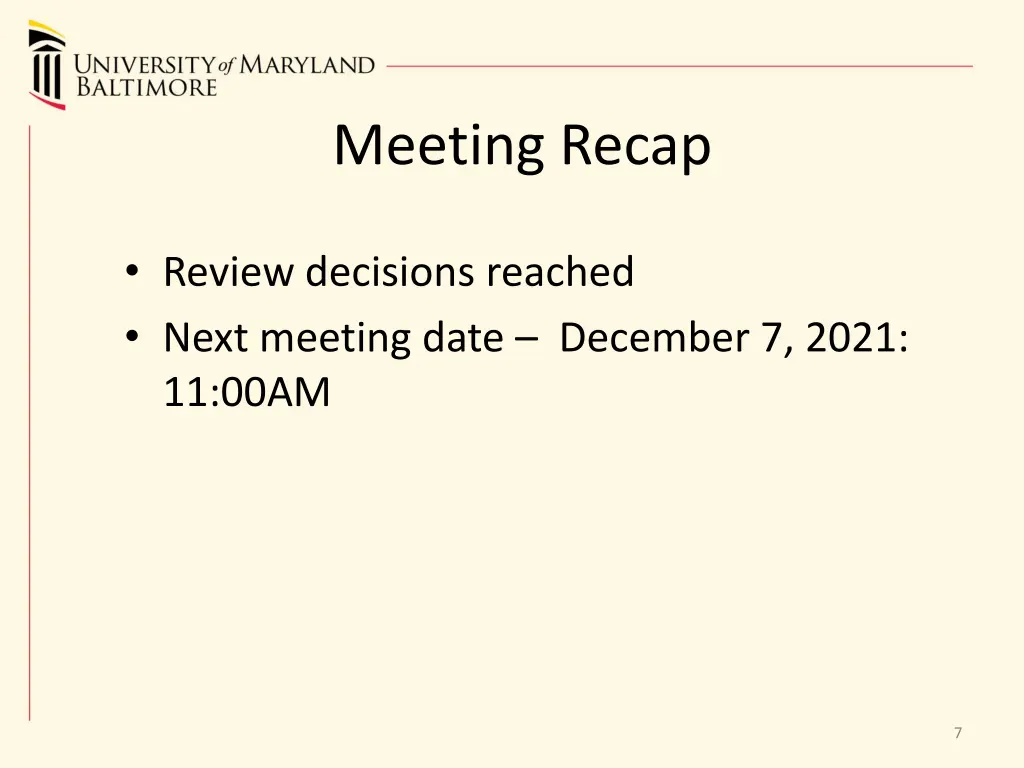 meeting recap
