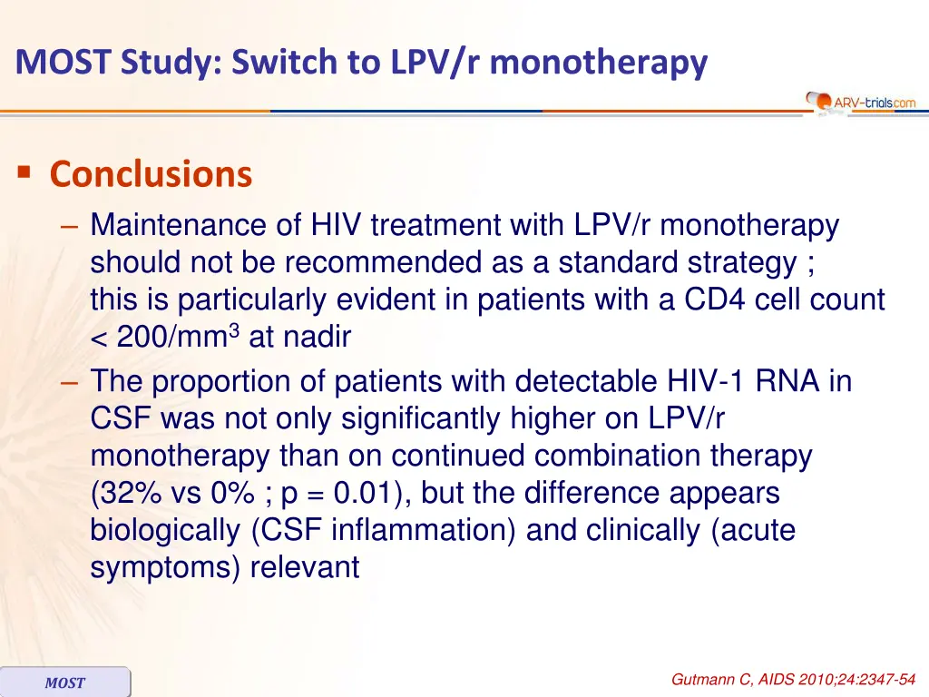 most study switch to lpv r monotherapy 4