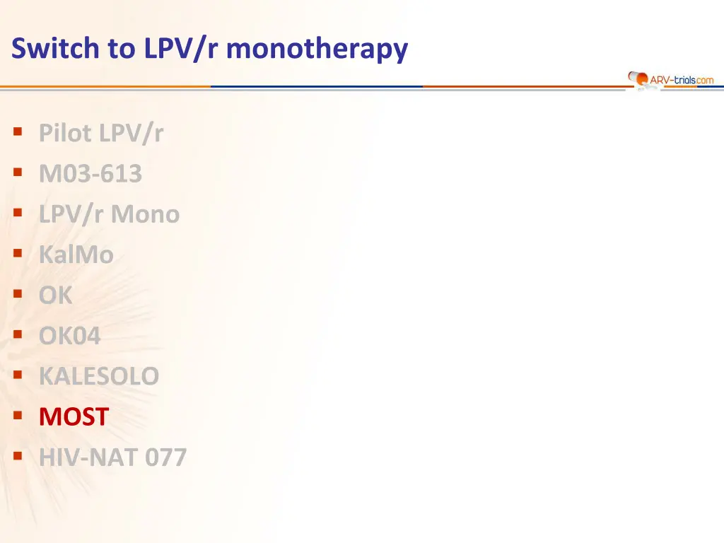 switch to lpv r monotherapy