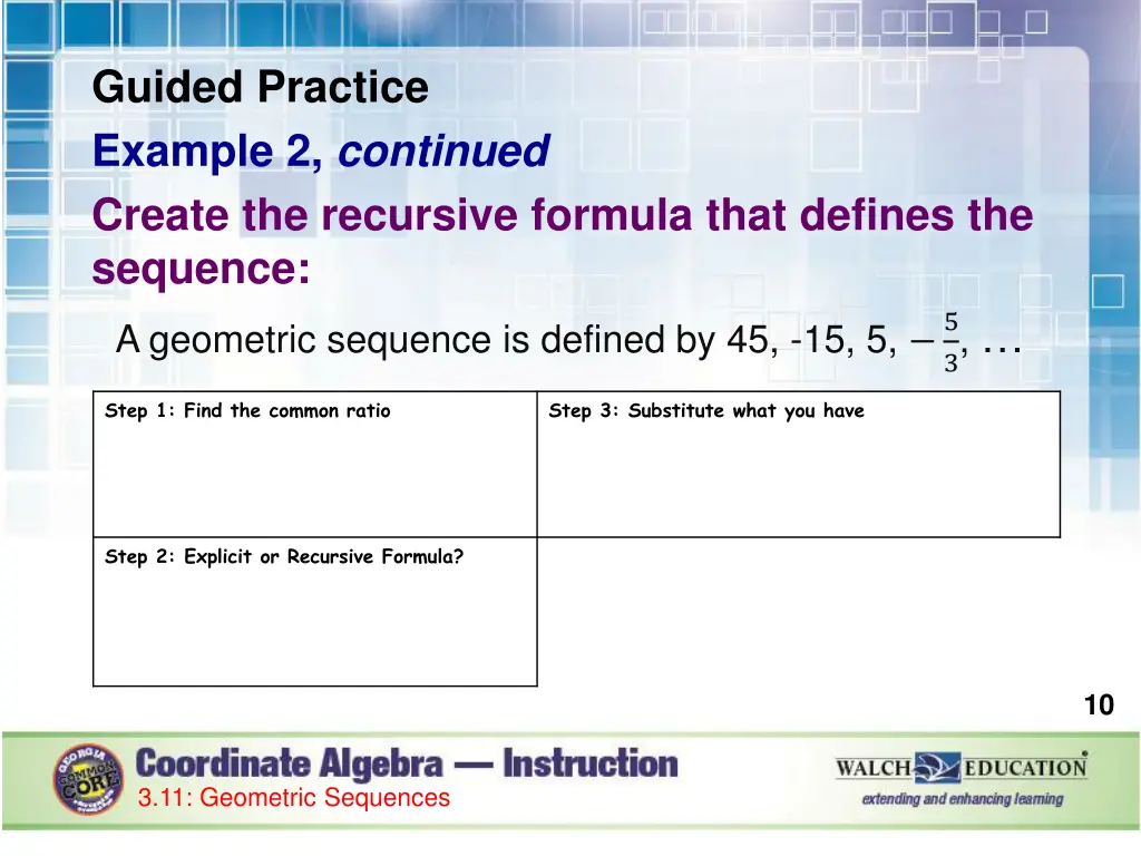 guided practice example 2 continued create