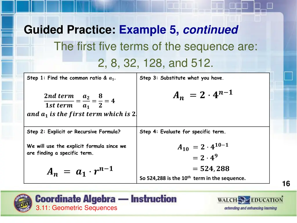 guided practice example 5 continued the first