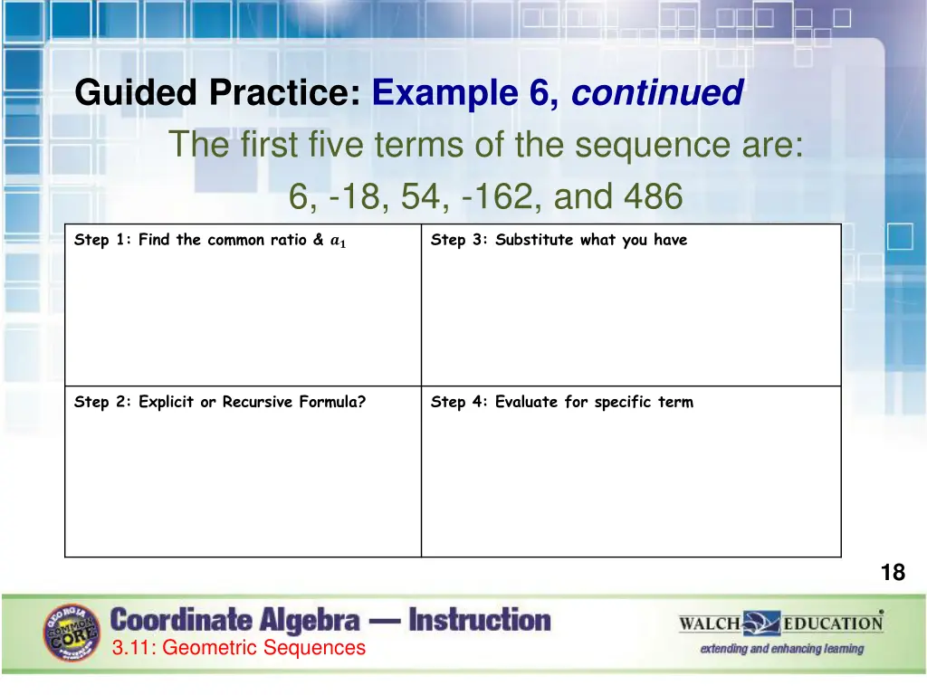 guided practice example 6 continued the first