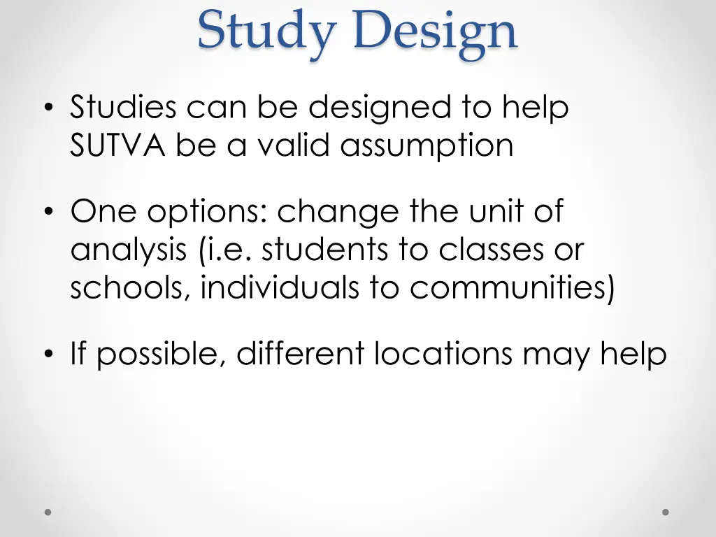 study design