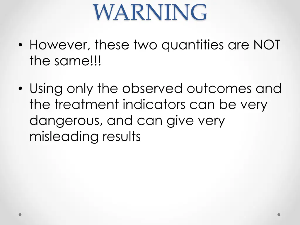 warning