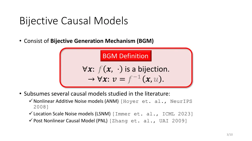 bijective causal models