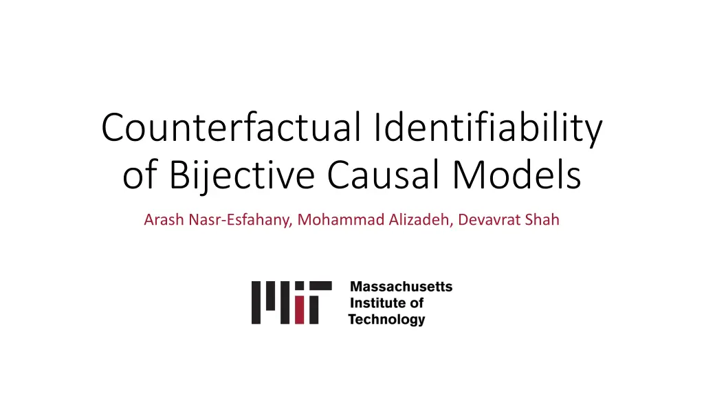 counterfactual identifiability of bijective