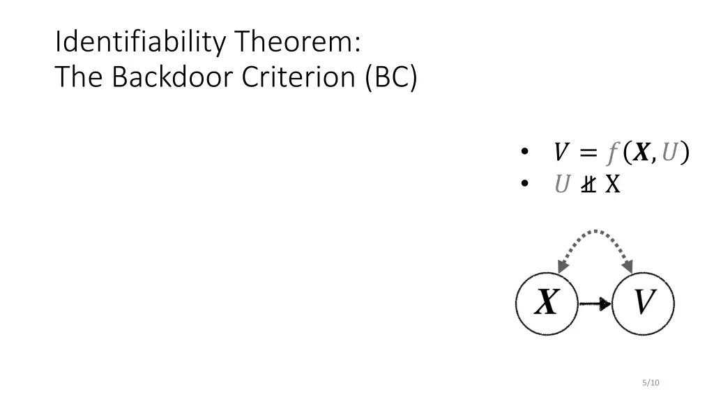 identifiability theorem the backdoor criterion bc