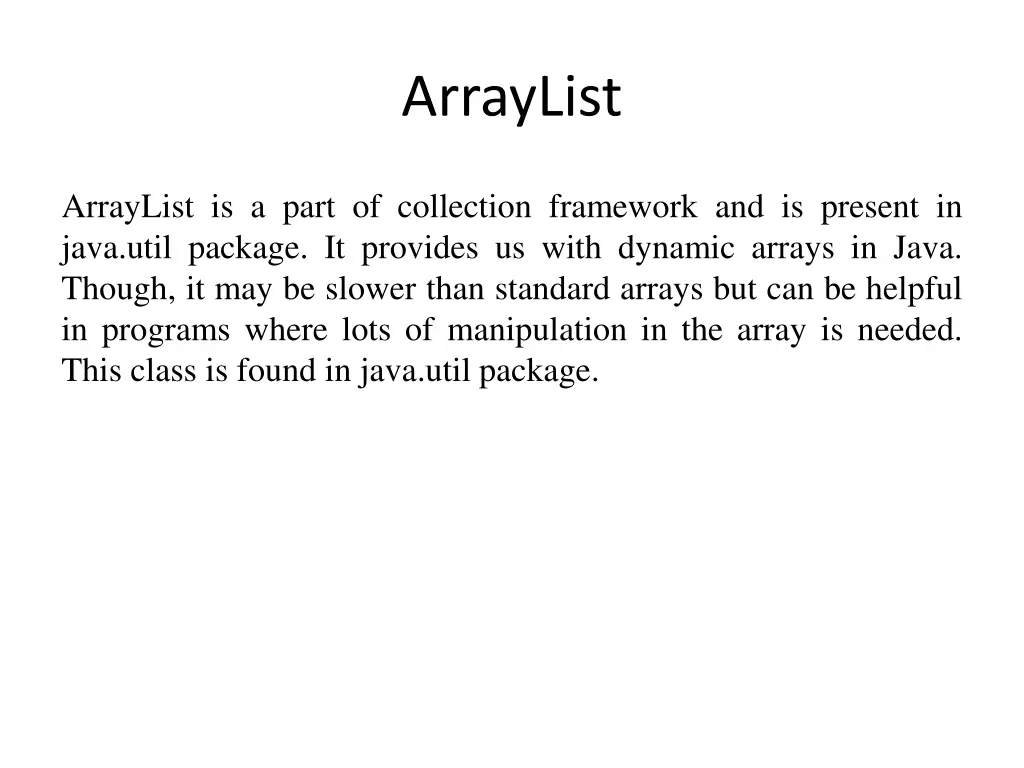 arraylist