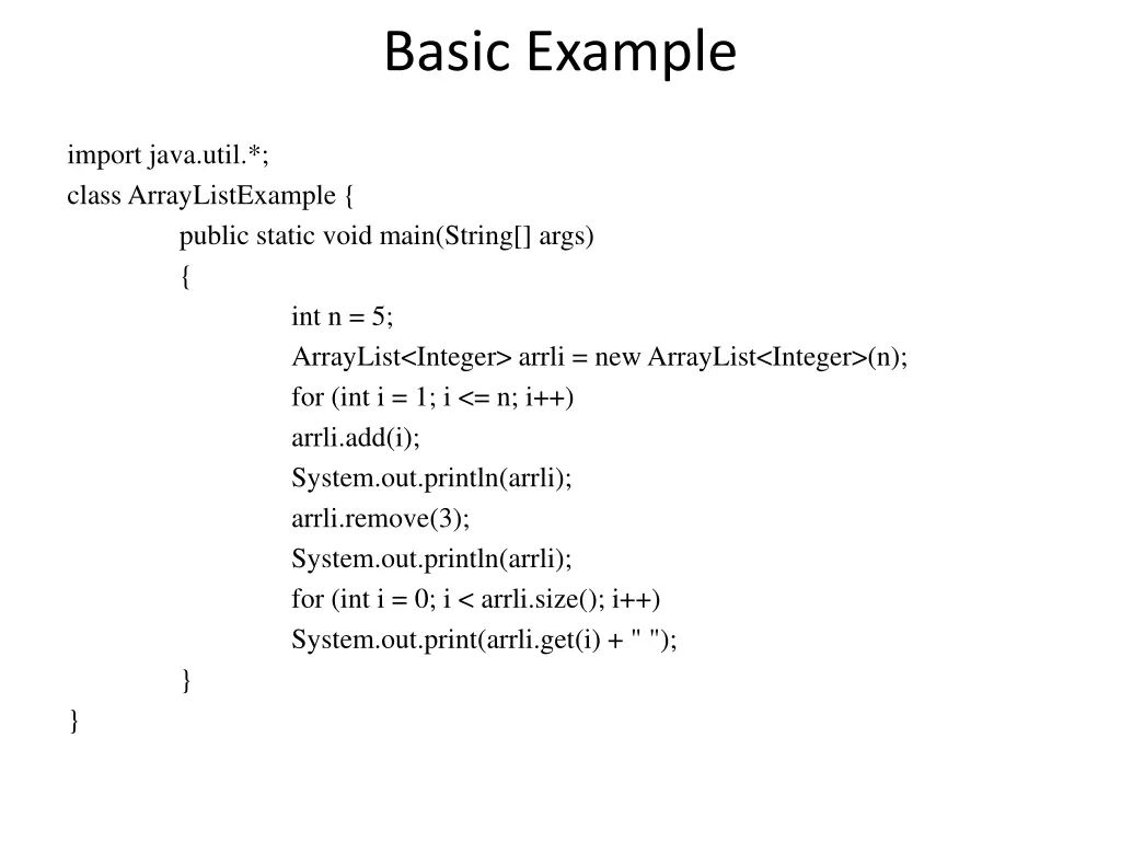 basic example