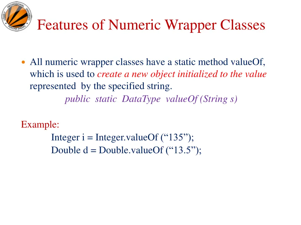 features of numeric wrapper classes 2