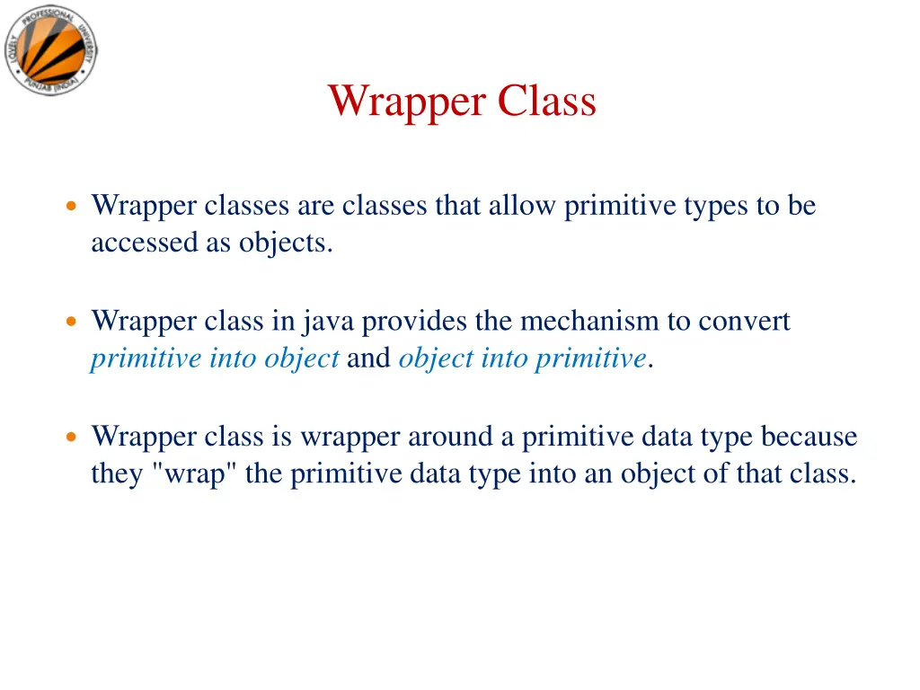 wrapper class