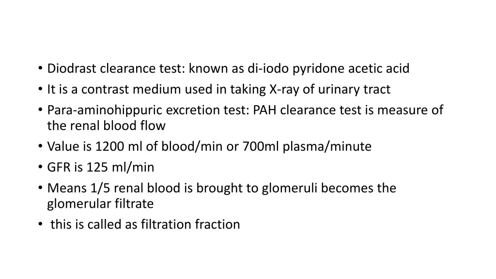 diodrast clearance test known as di iodo pyridone
