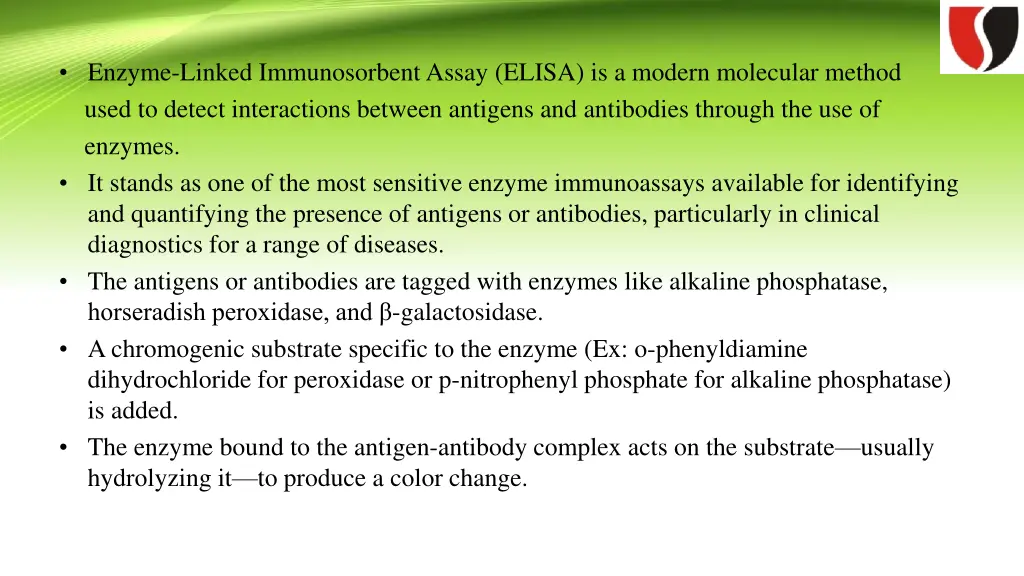 enzyme linked immunosorbent assay elisa