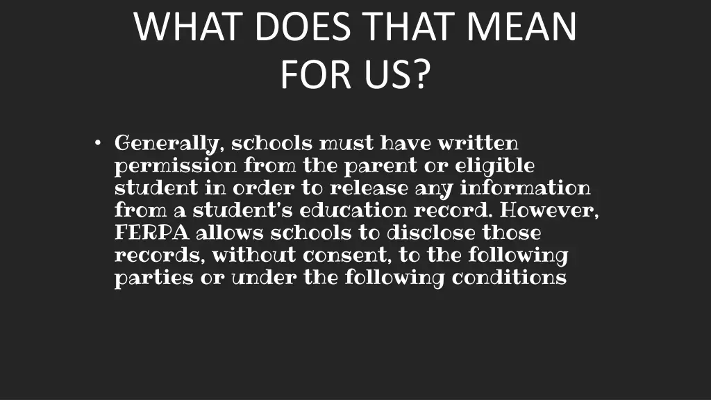 what does that mean for us