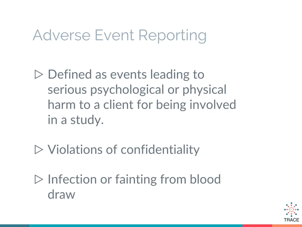 adverse event reporting