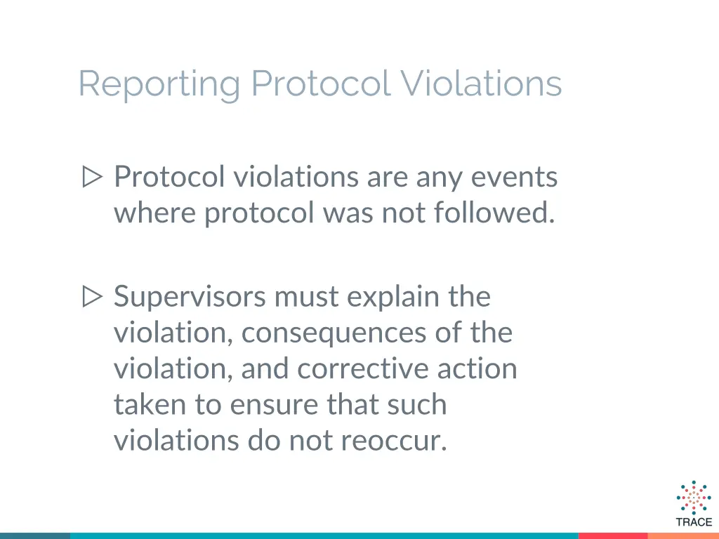 reporting protocol violations