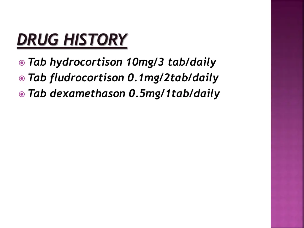 drug history