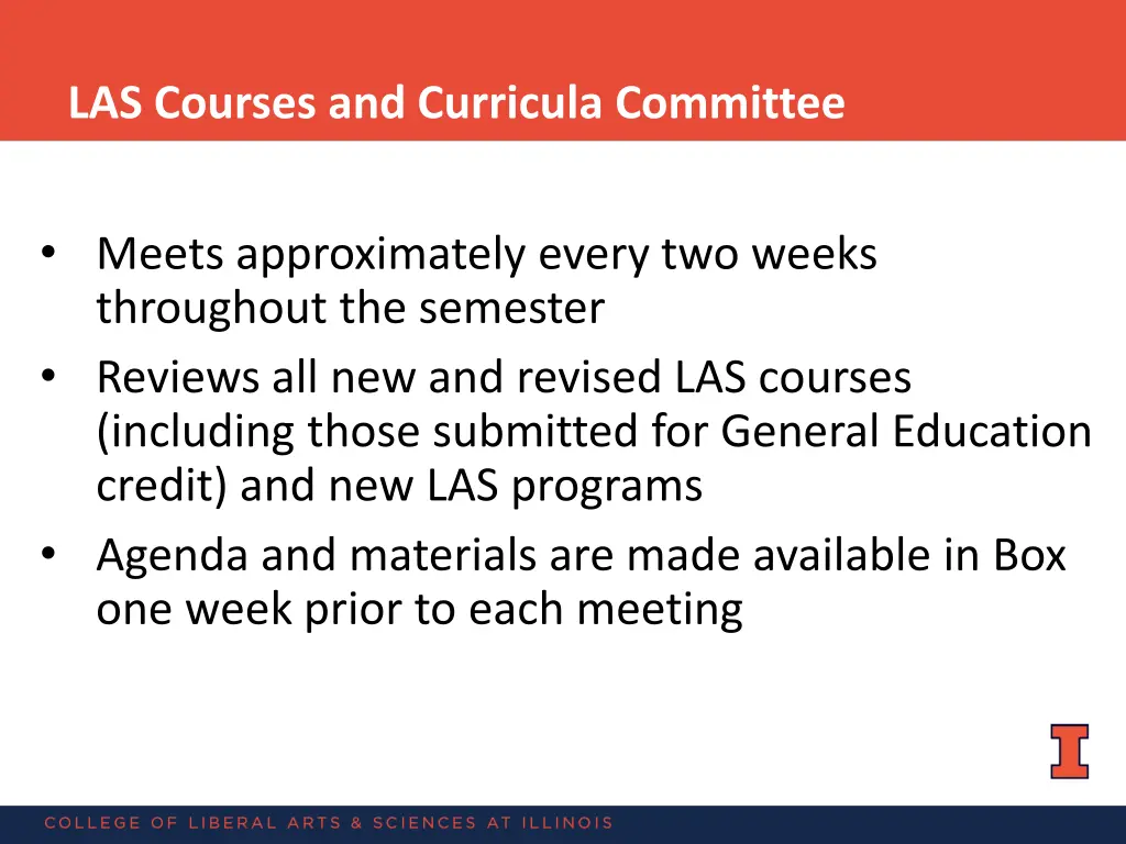las courses and curricula committee 1