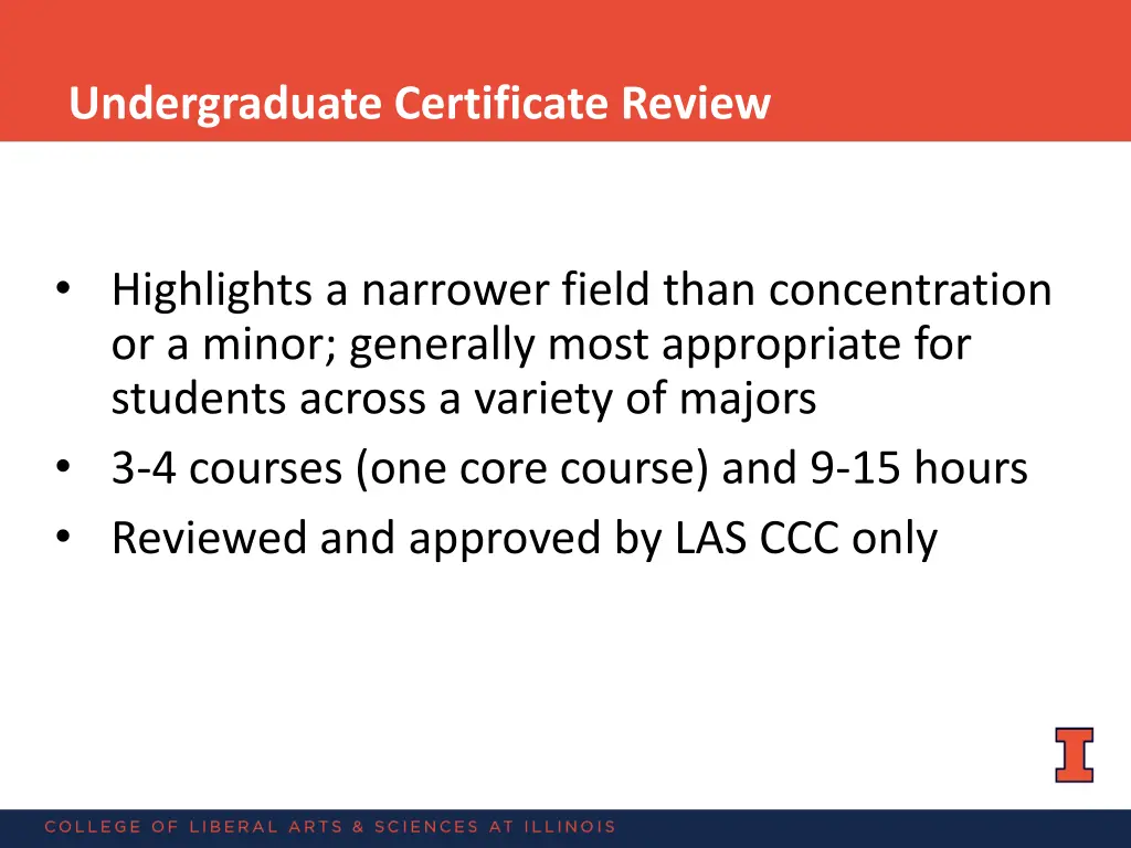 undergraduate certificate review