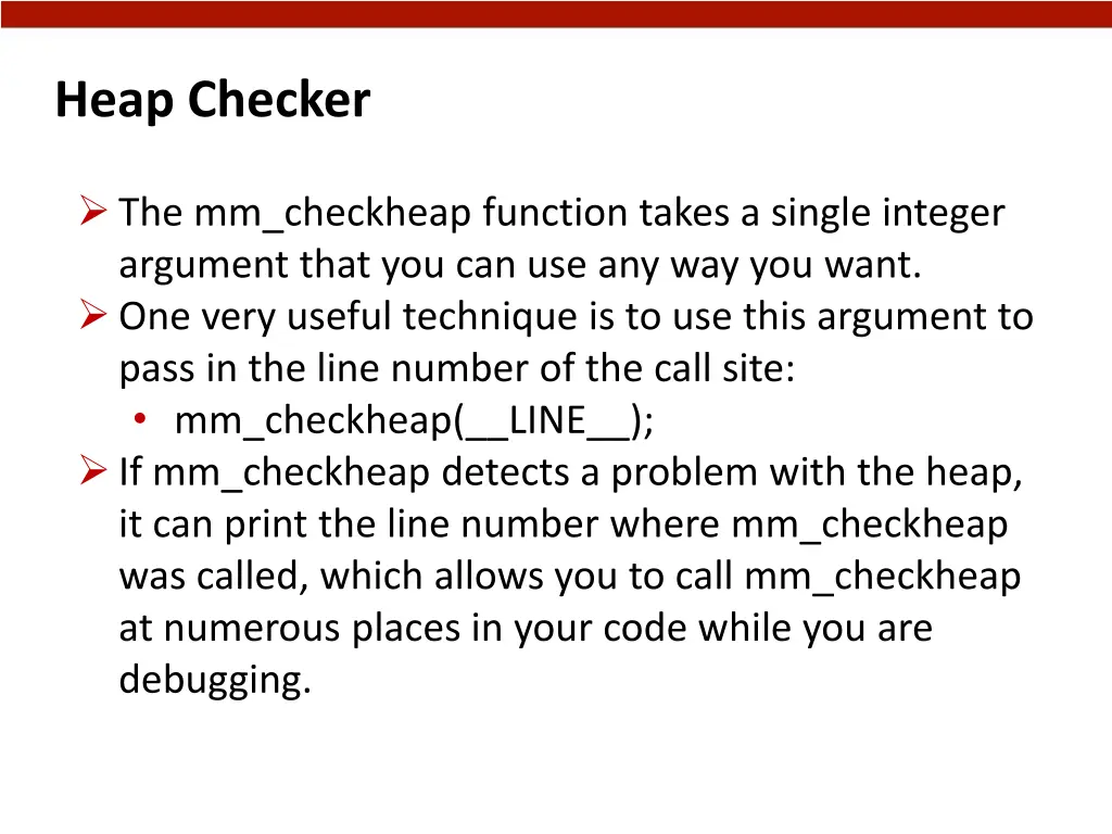 heap checker