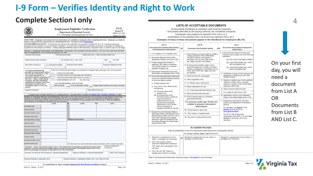 i 9 form verifies identity and right to work