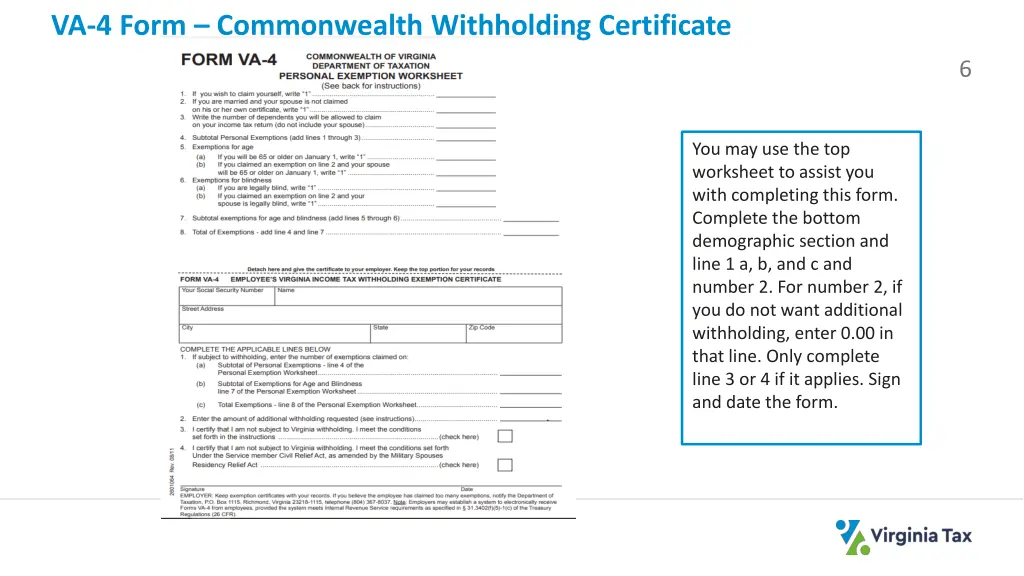 va 4 form commonwealth withholding certificate