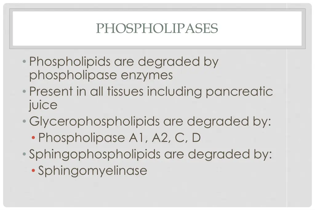 phospholipases