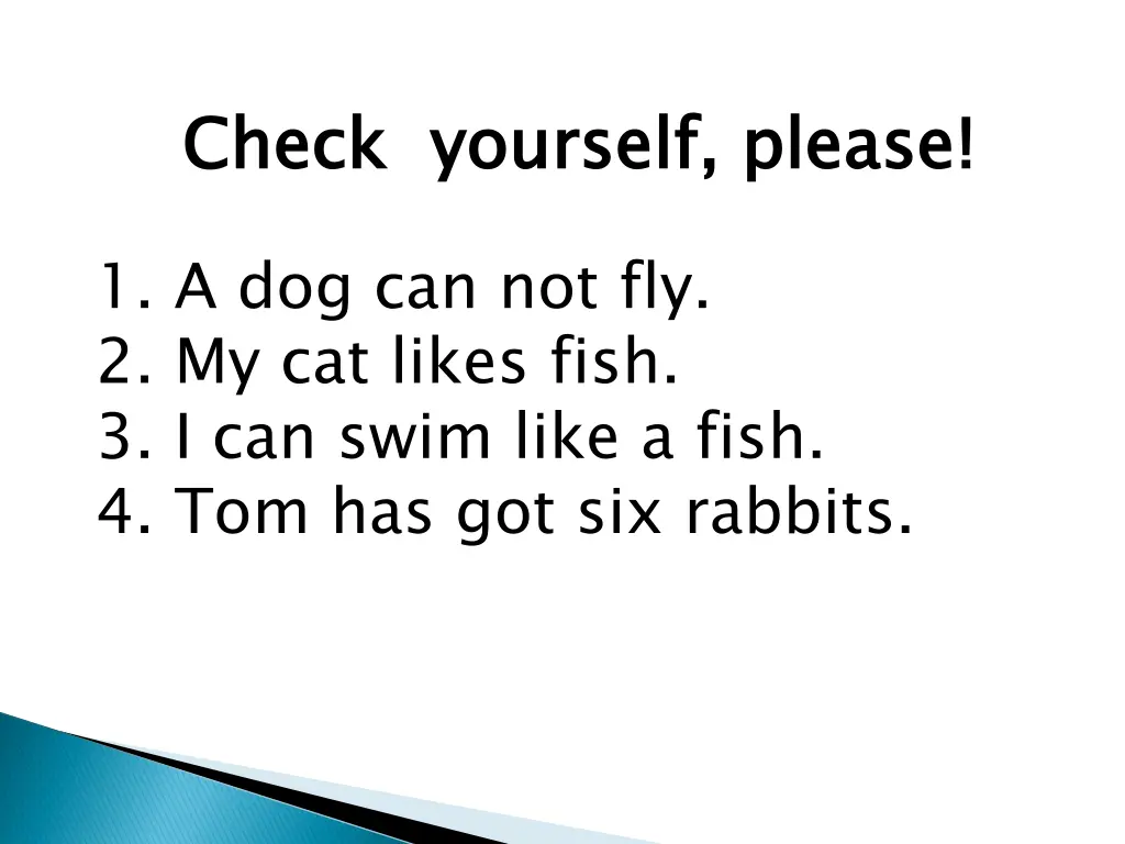 check yourself please