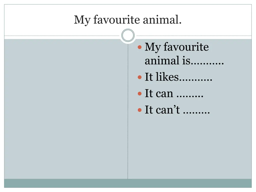 my favourite animal