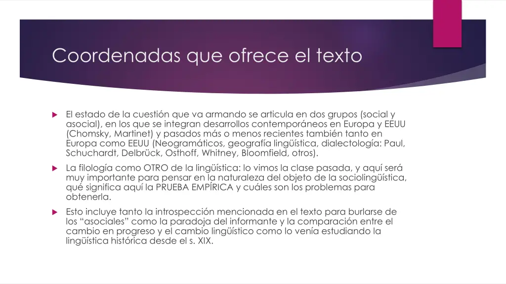 coordenadas que ofrece el texto