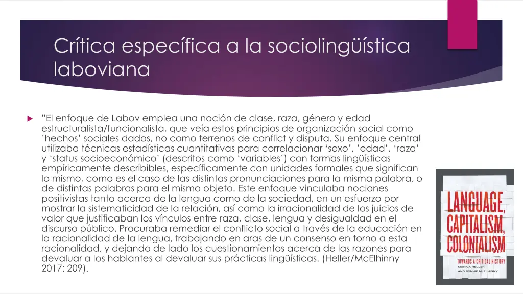 cr tica espec fica a la socioling stica laboviana