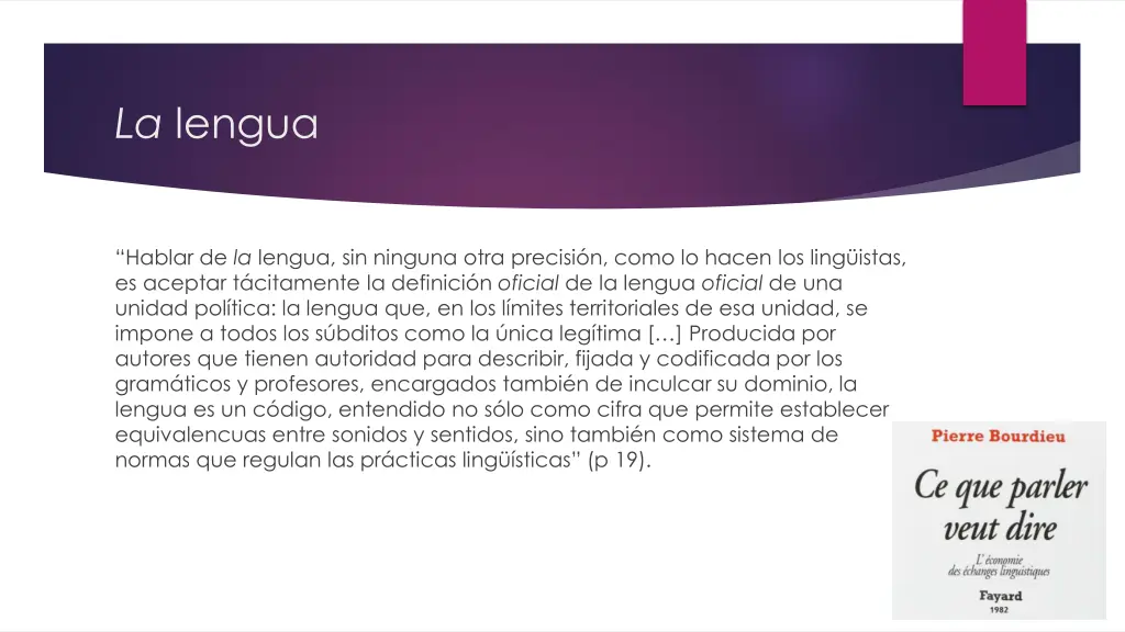 la lengua