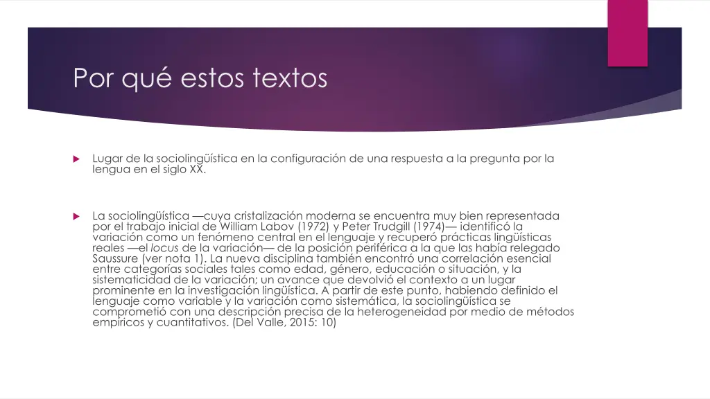 por qu estos textos