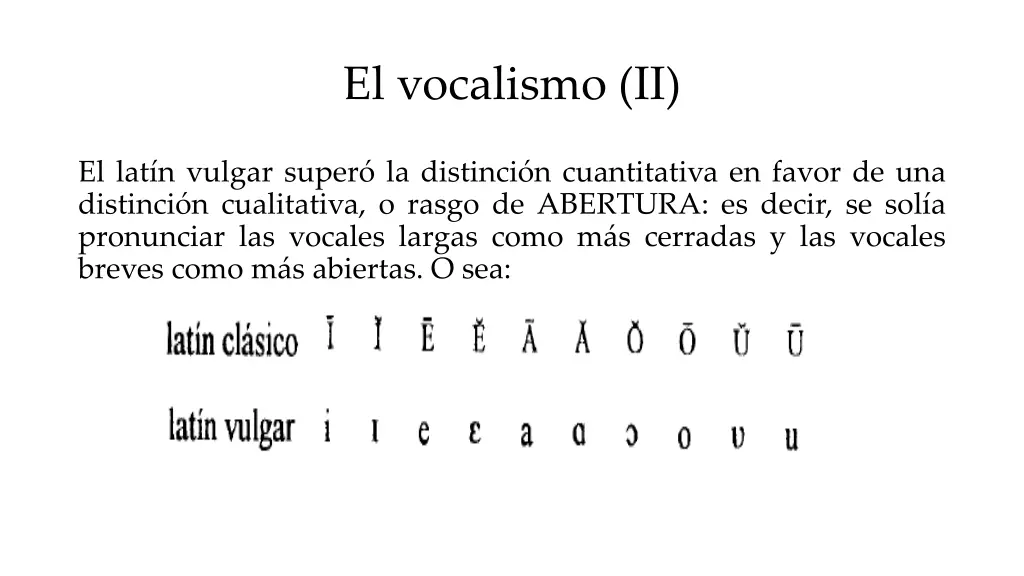 el vocalismo ii
