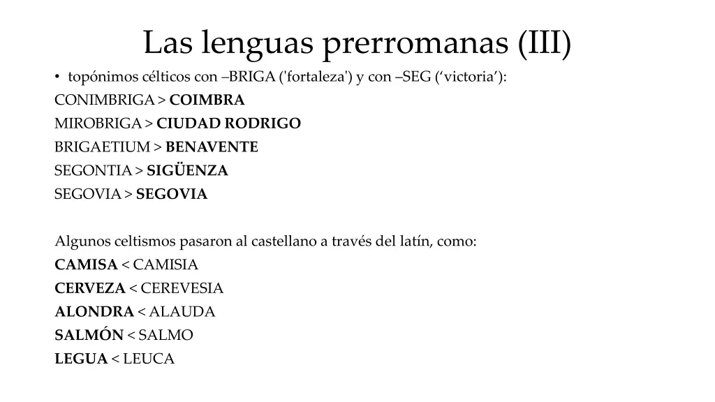 las lenguas prerromanas iii top nimos c lticos