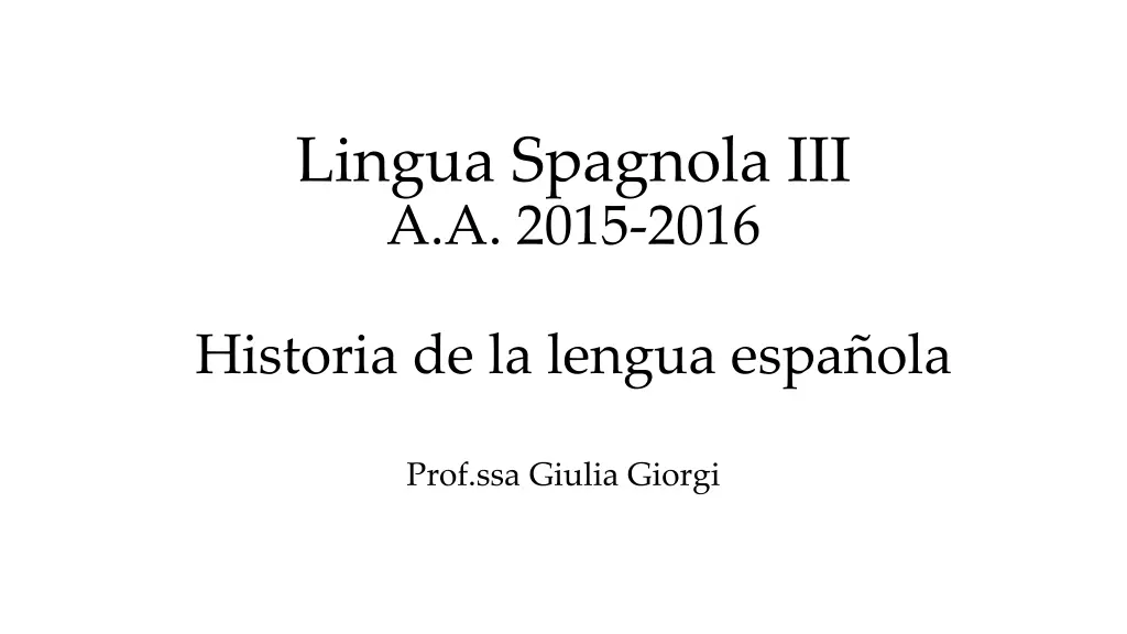 lingua spagnola iii a a 2015 2016
