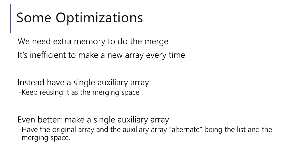 some optimizations