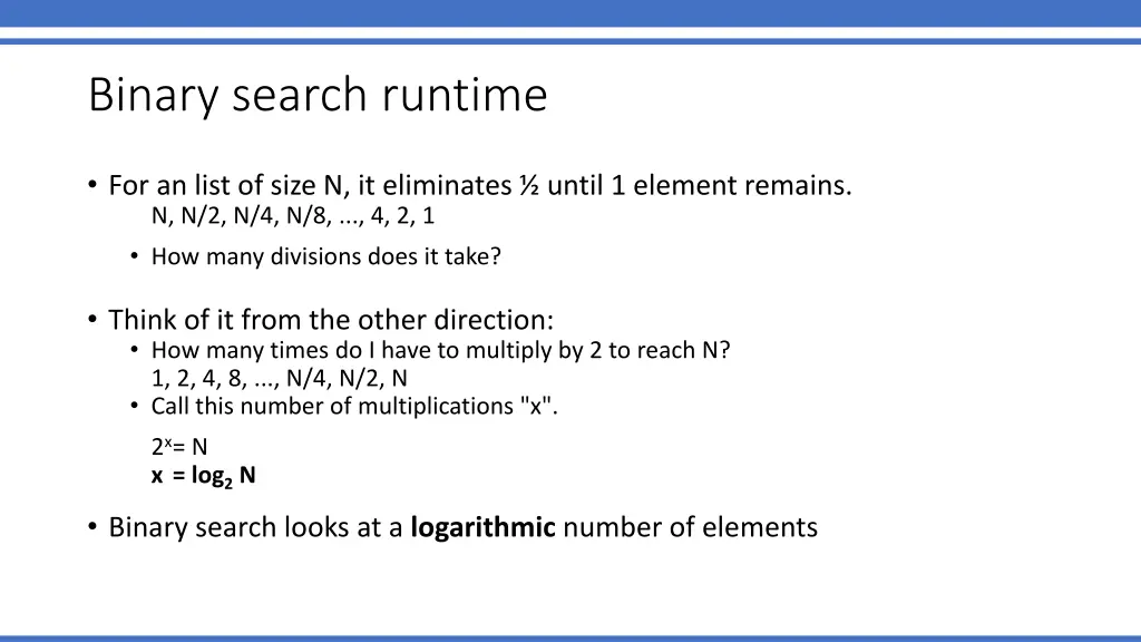 binary search runtime