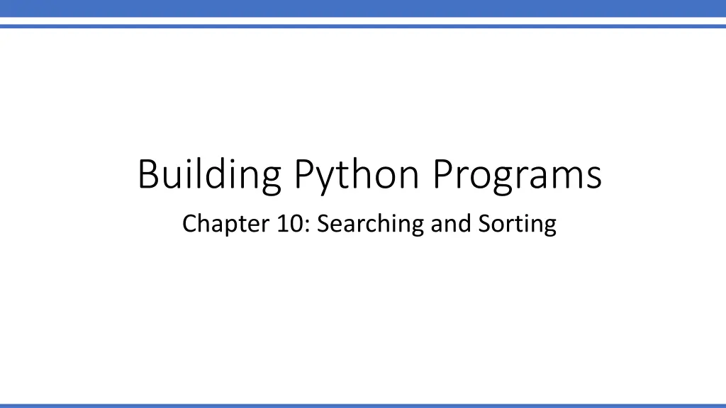 building python programs chapter 10 searching