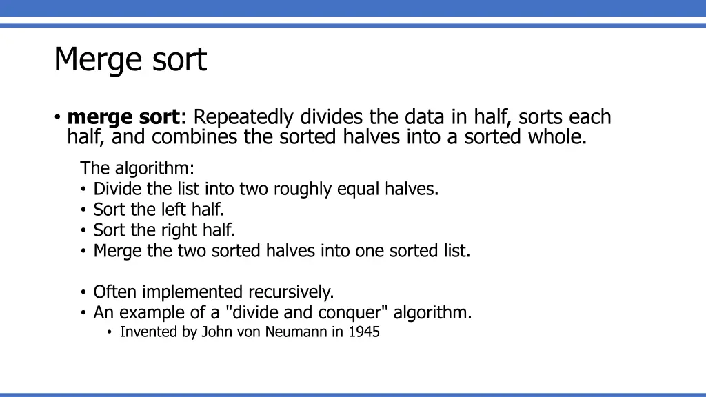 merge sort