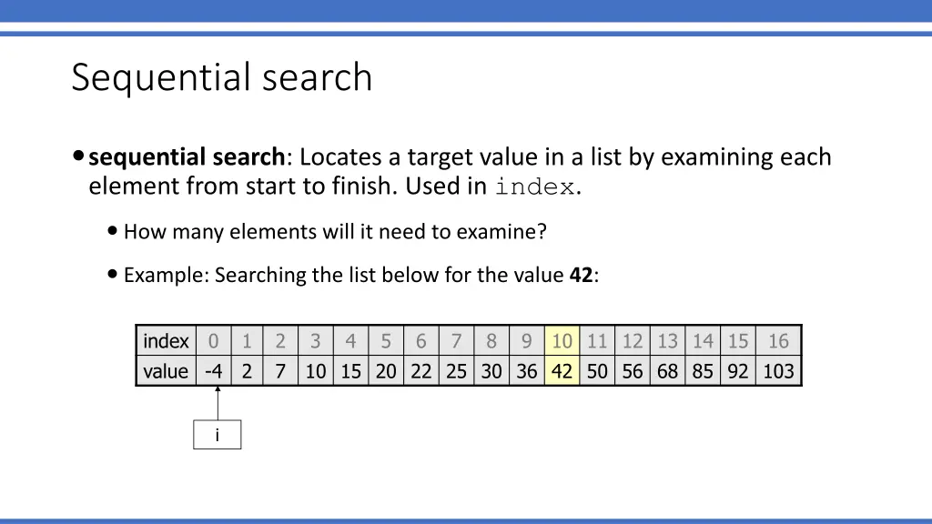 sequential search