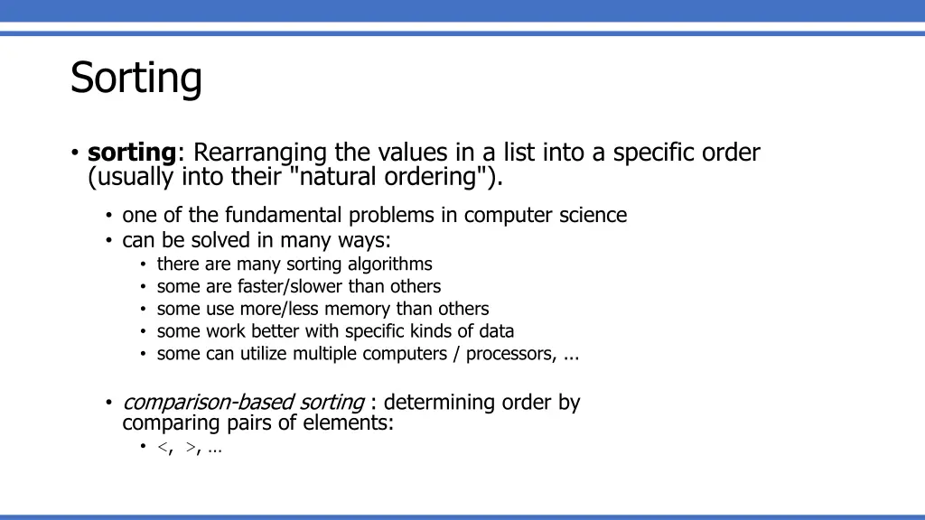 sorting 1