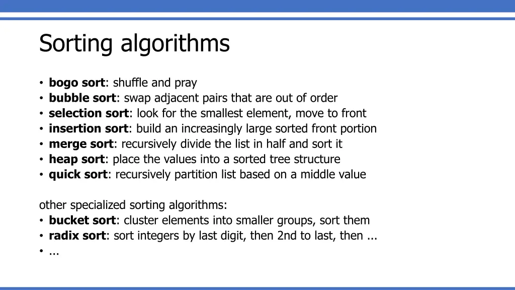 sorting algorithms 1