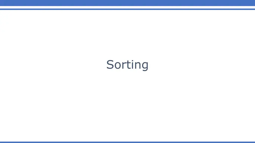 sorting